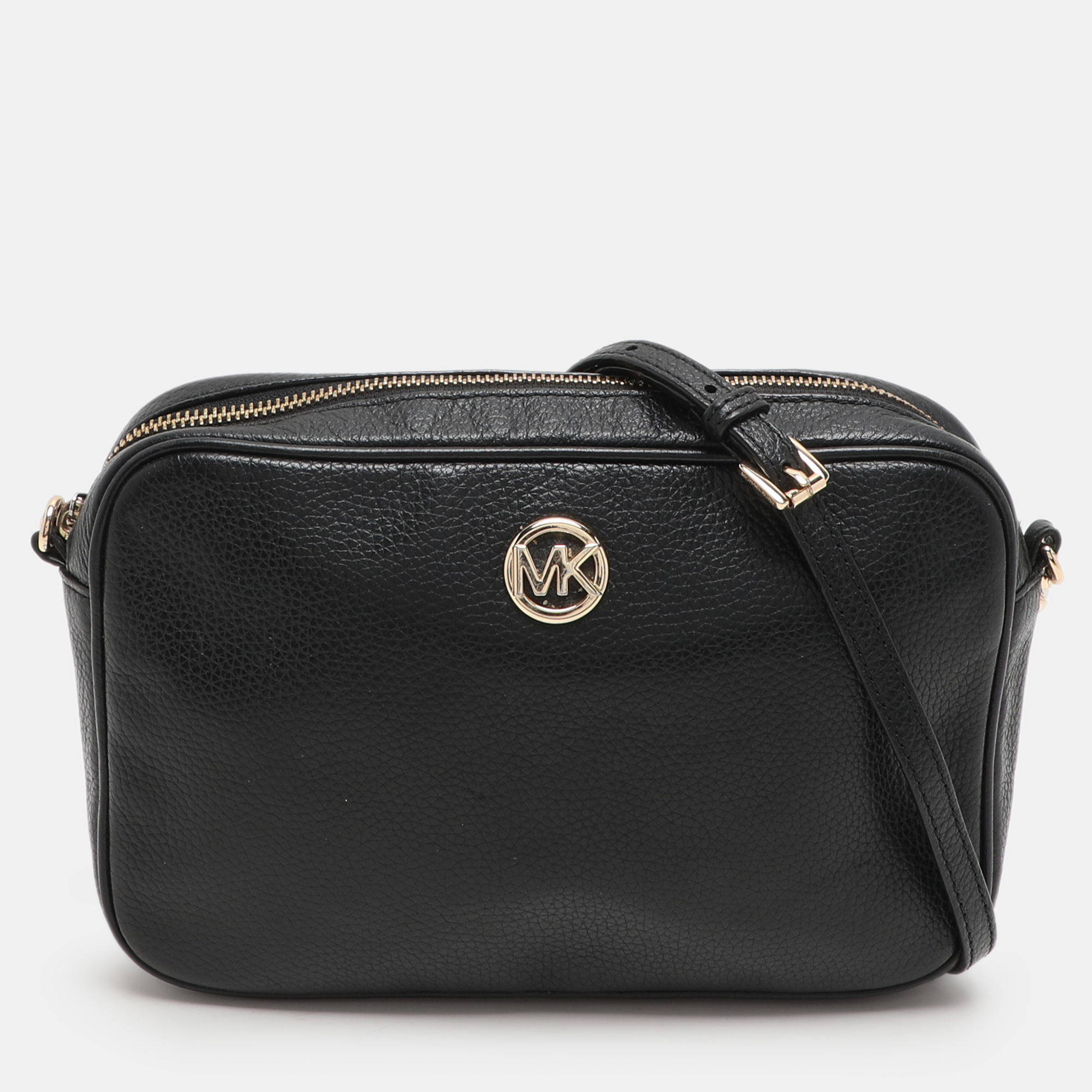 

Michael Kors Black Leather Crossbody Bag