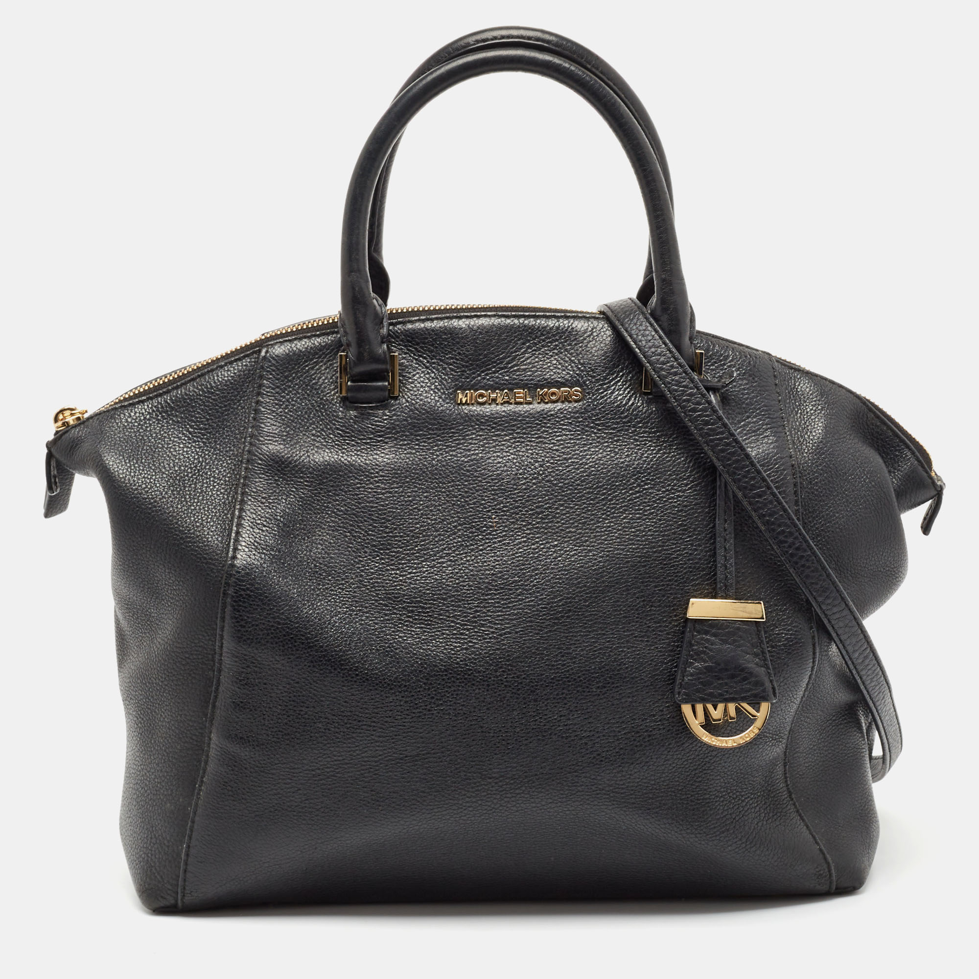 

Michael Kors Black Leather Large Riley Satchel