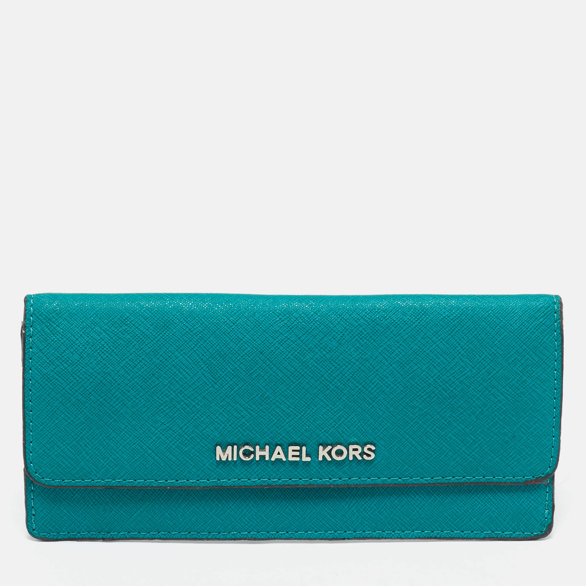 

Michael Kors Green Leather Flap Continental Wallet