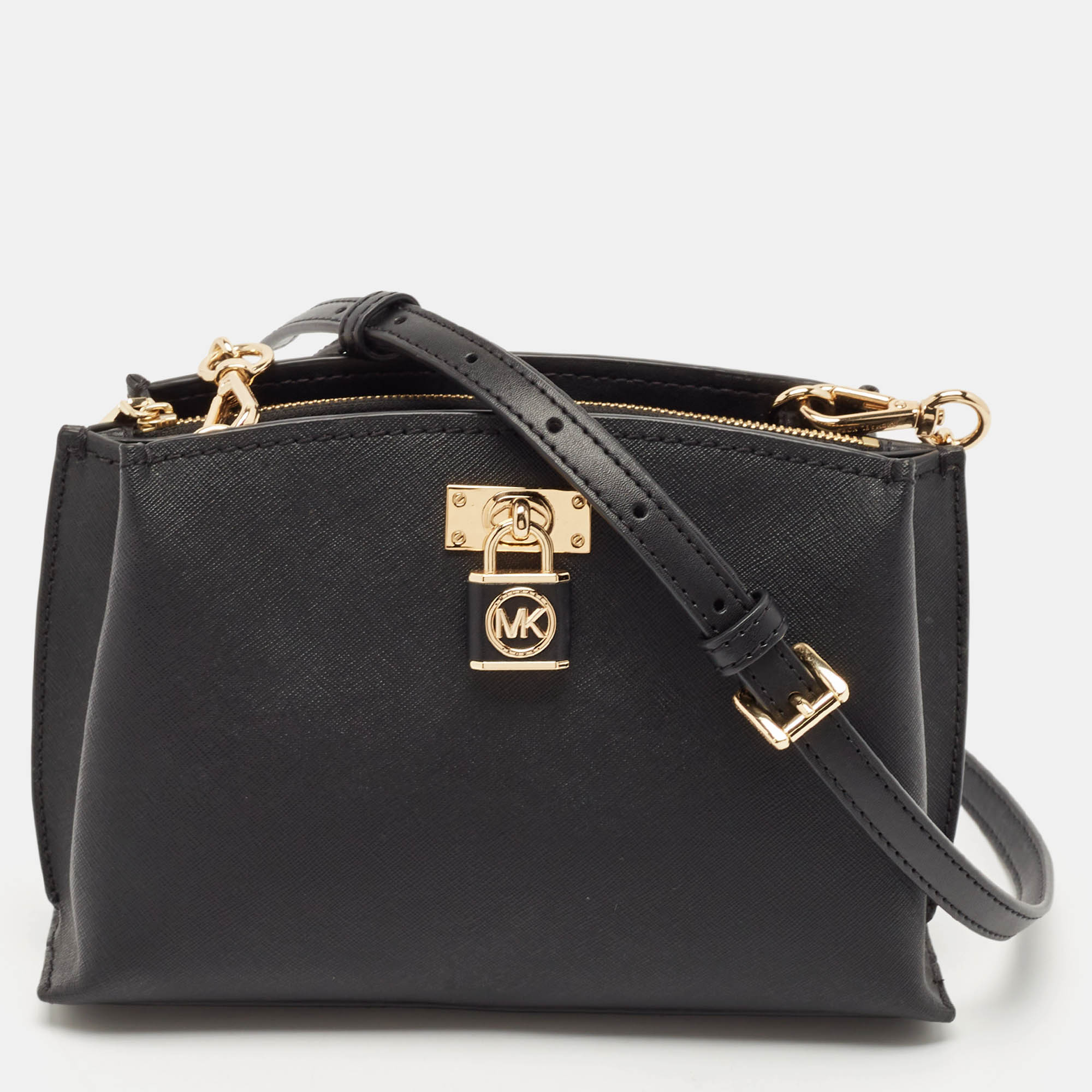 

Michael Kors Black Leather Ruby Crossbody Bag