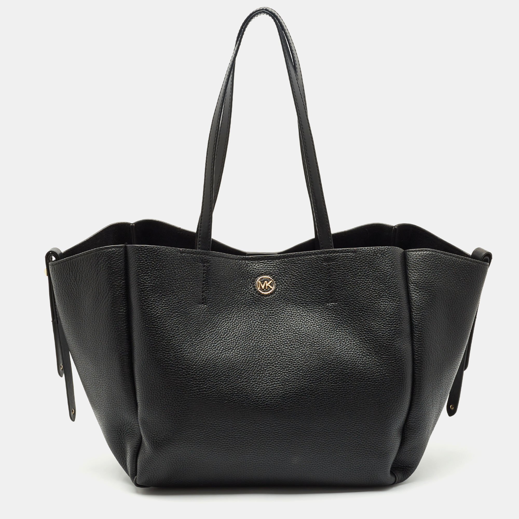 

Michael Kors Black Leather Open Tote