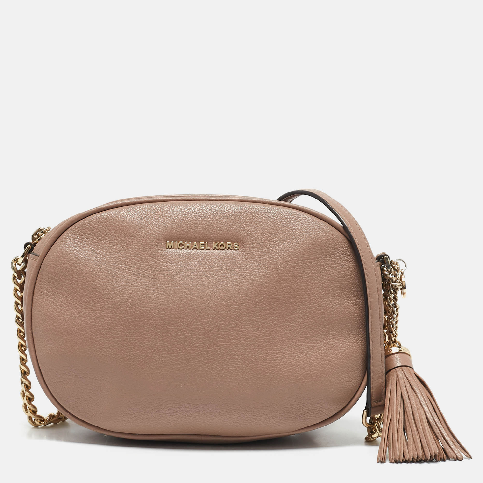 

Michael Kors Old Rose Leather Ginny Crossbody Bag, Pink