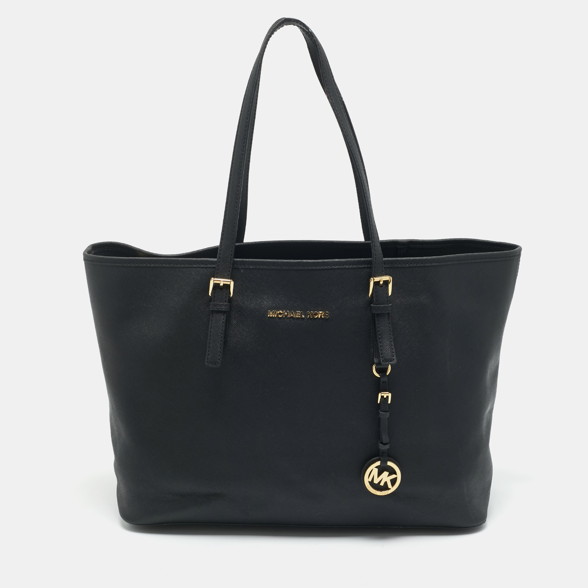 

Michael Kors Black Leather  Jet Set Travel Tote