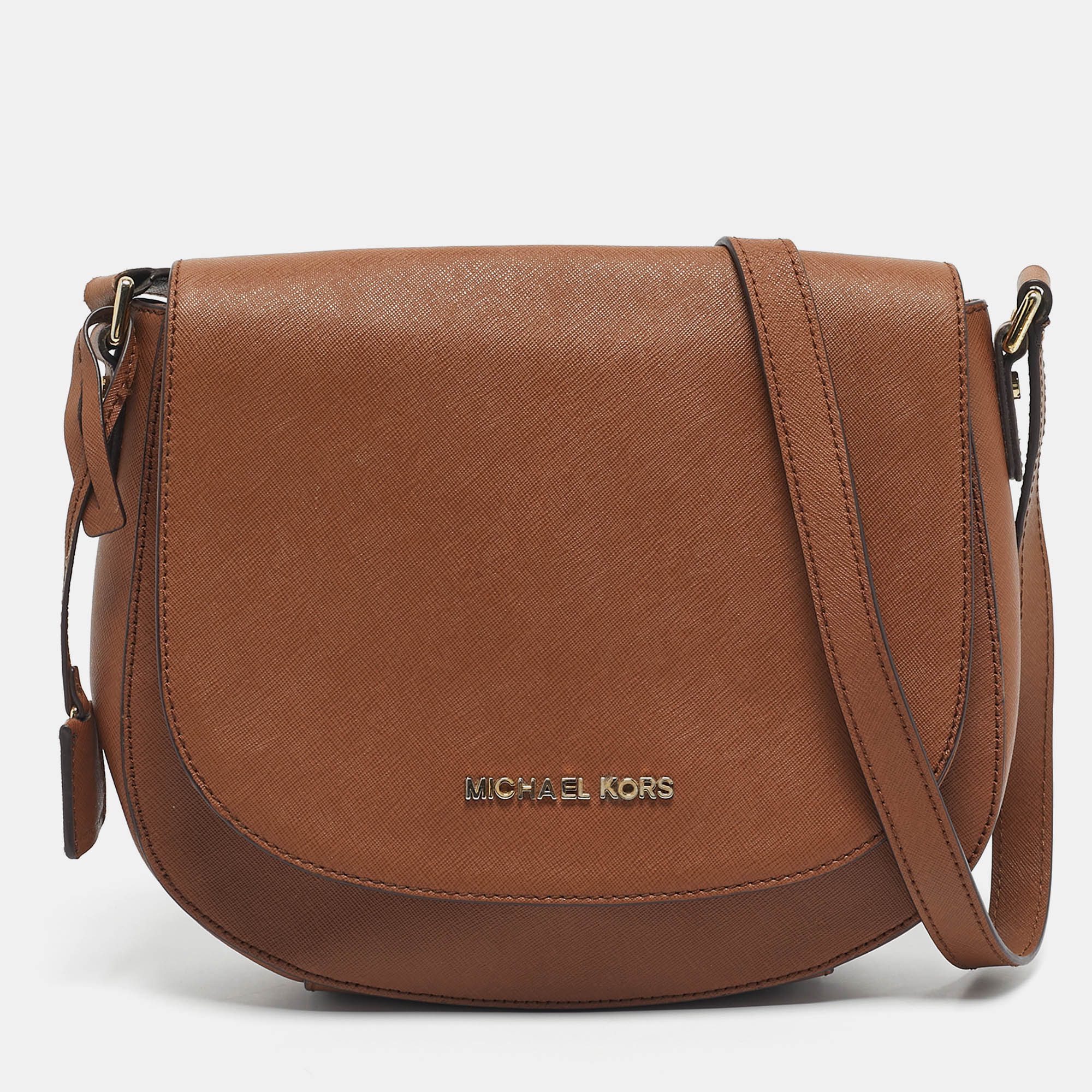 Pre-owned Michael Kors Brown Leather Hamilton Messenger Bag