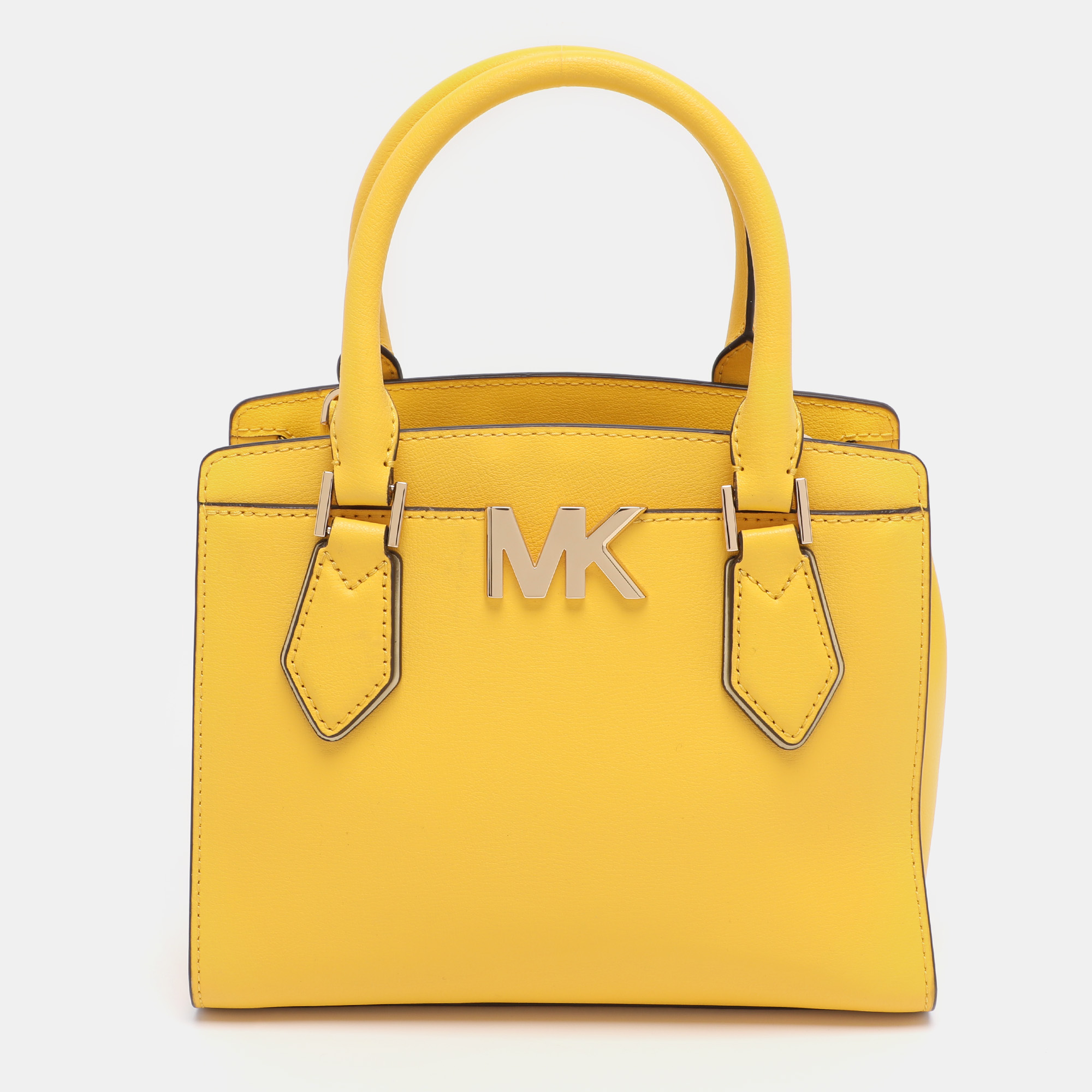 

Michael Kors Yellow Leather Medium Mott Tote