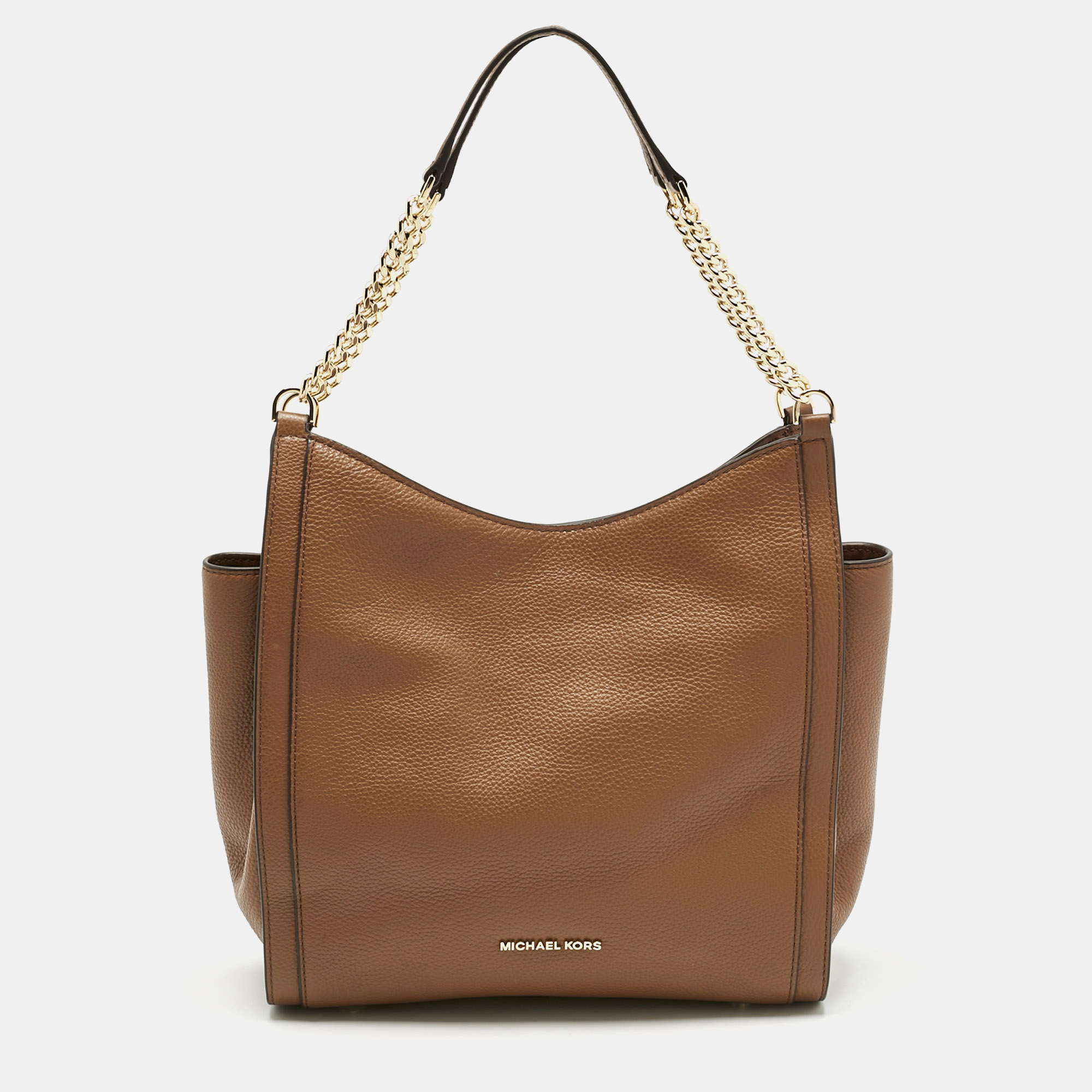 

Michael Kors Brown Leather Medium Newbury Chain Bag