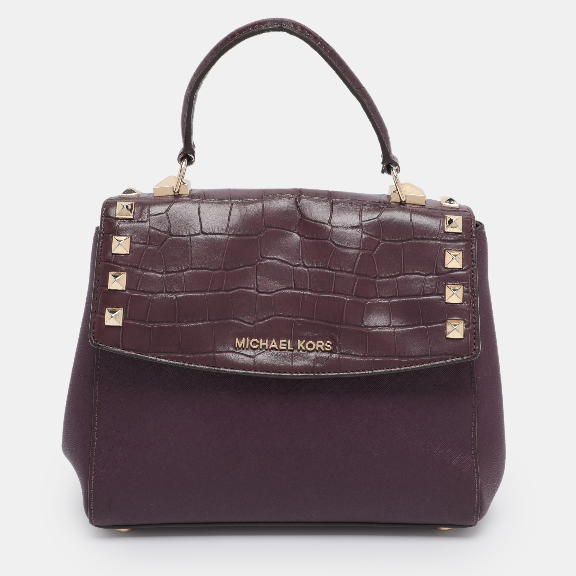 

Michael Kors Burgundy Leather Karla Satchel