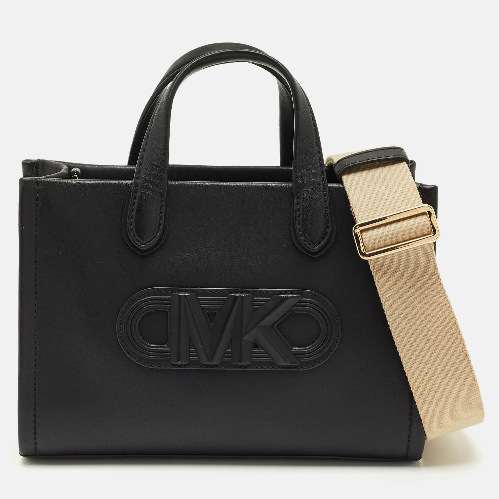 Pre-owned Michael Kors Black Leather Gigi Tote