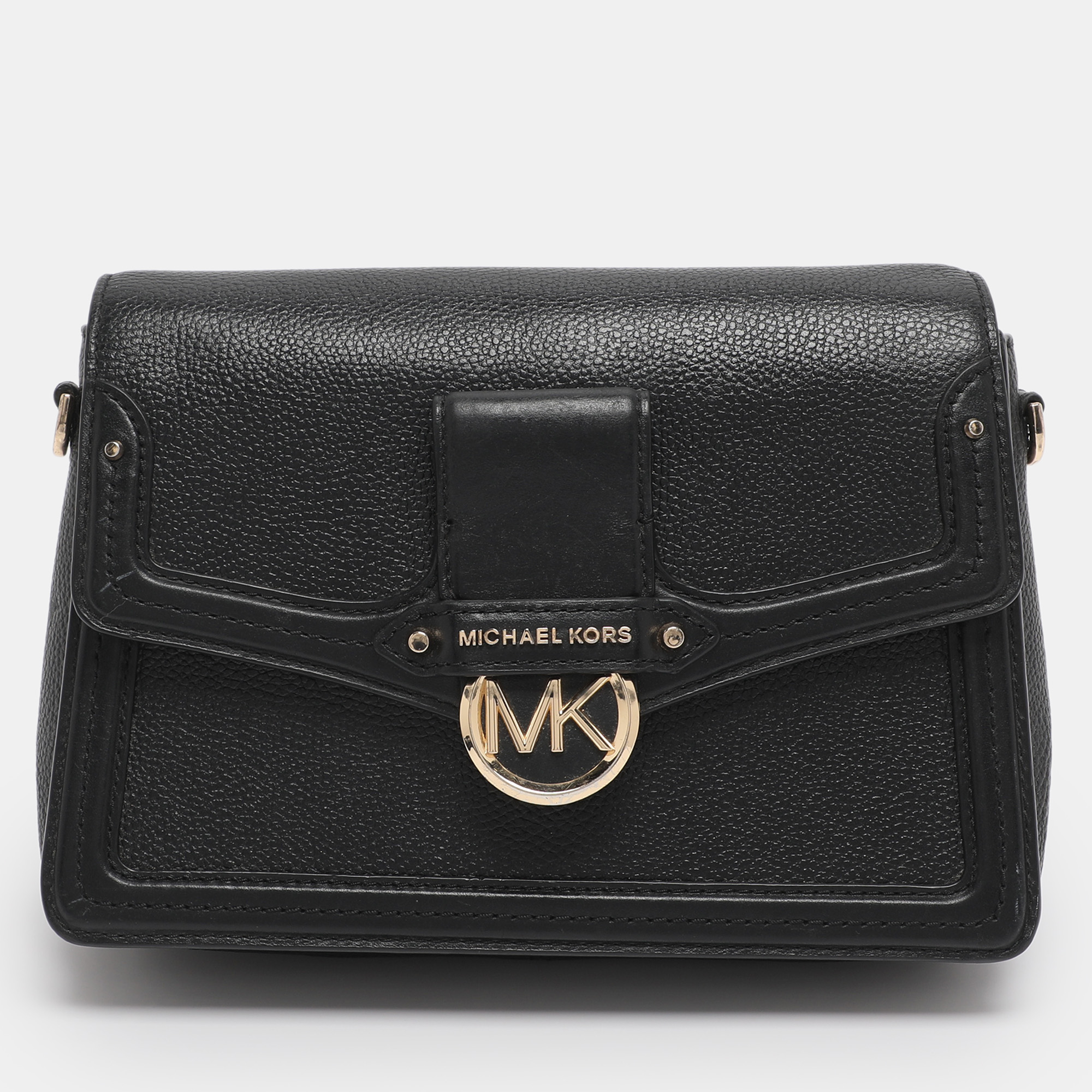 Pre-owned Michael Kors Black Leather Medium Jessie Shoulder Bag