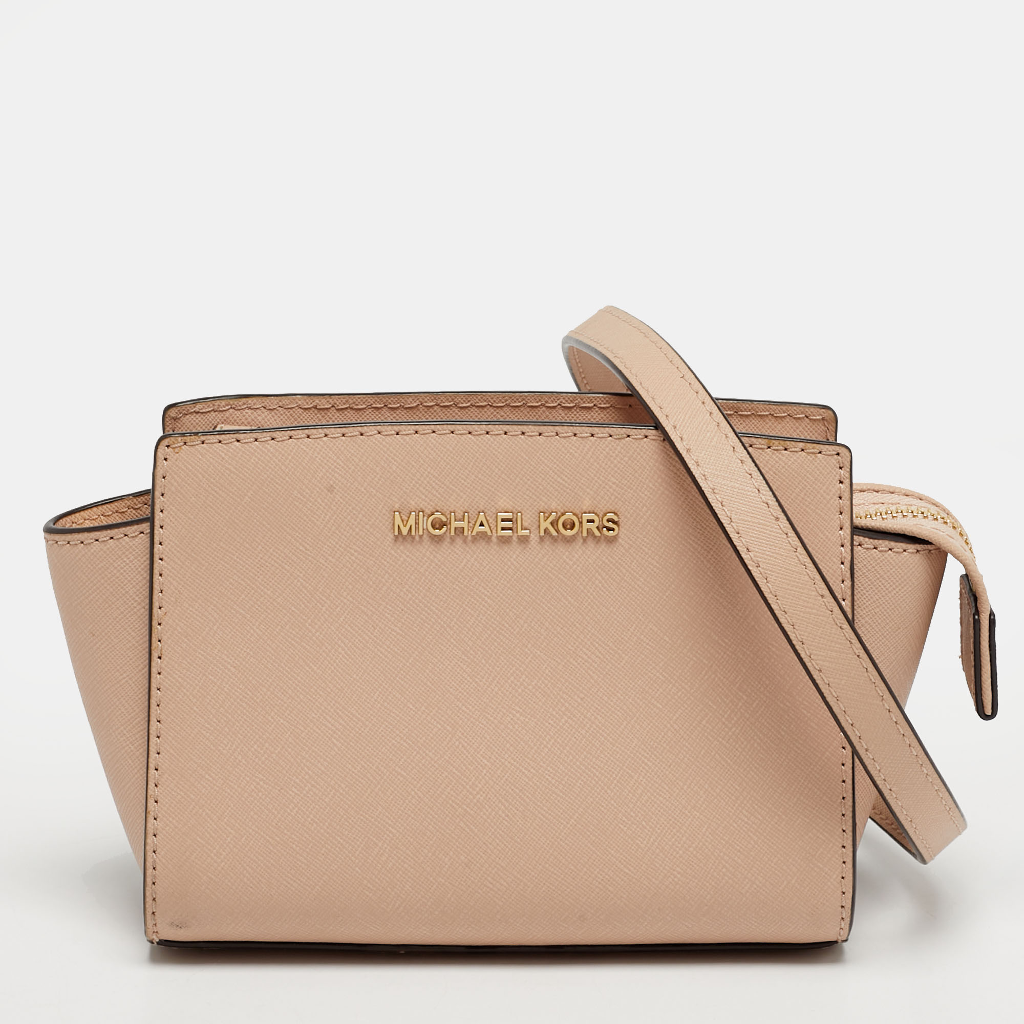 

Michael Kors Selma Mini Blush Pink Saffiano Leather Crossbody Bag