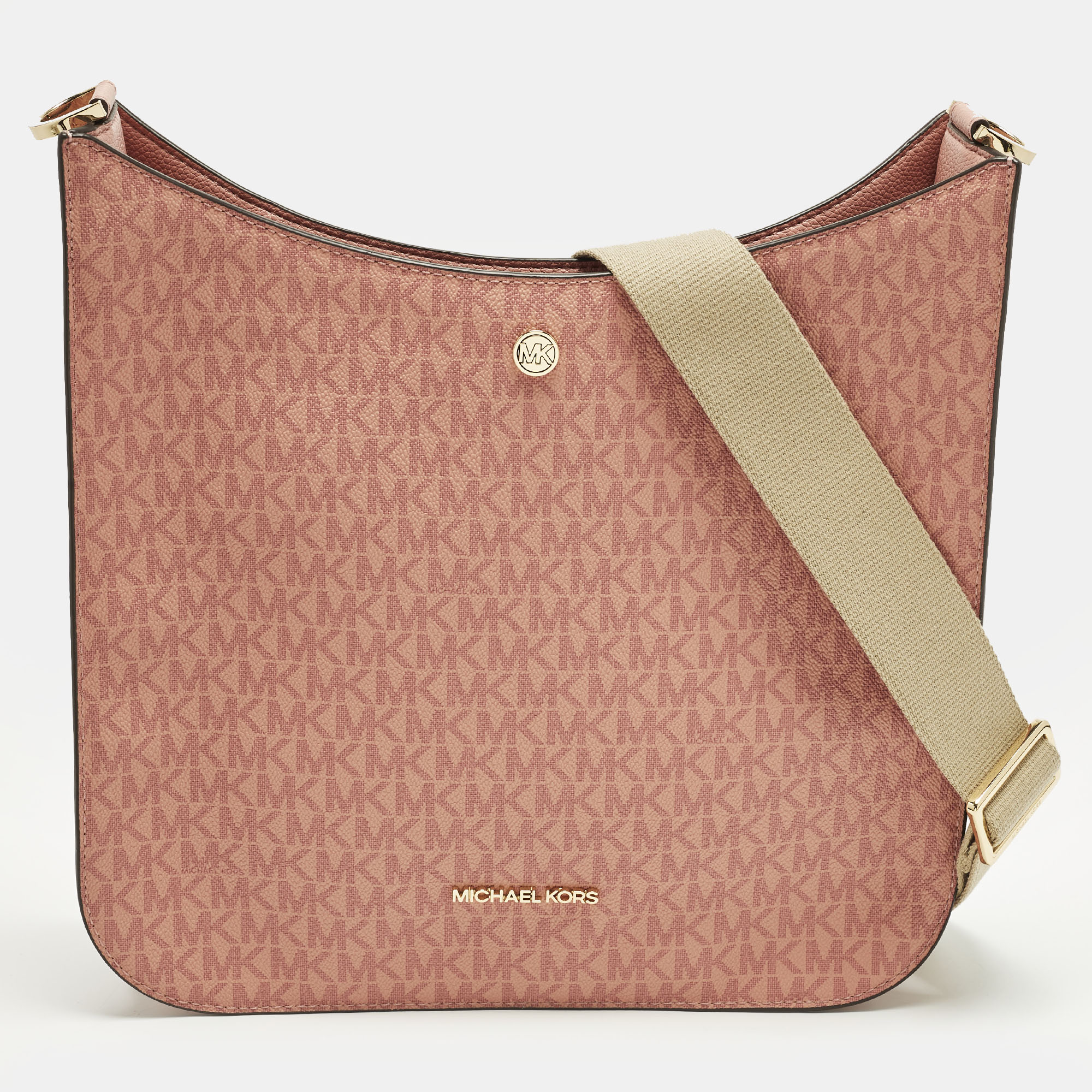 

Michael Kors Briley Large Pink Signature Coated Canvas Messenger Bag