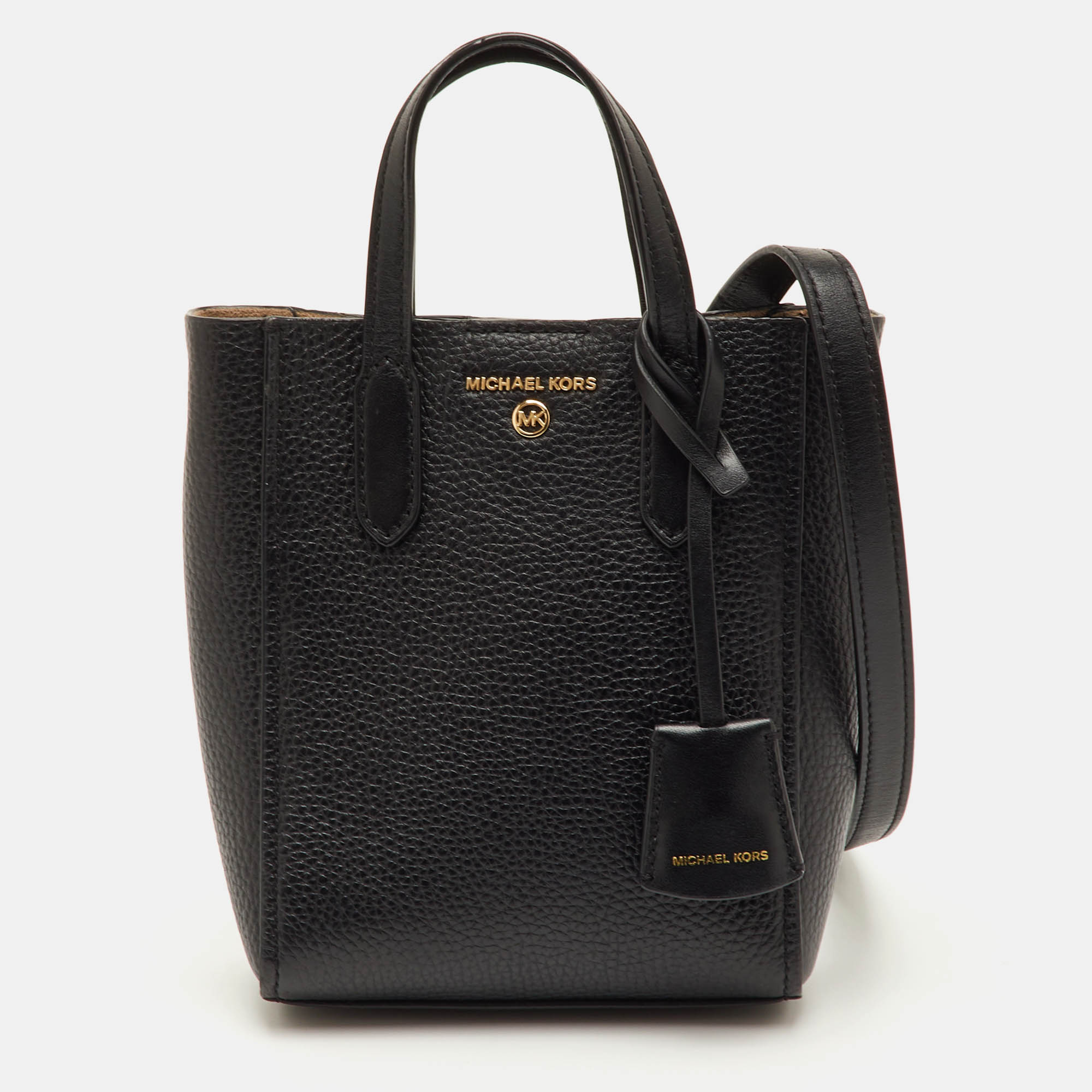 

Michael Kors Sinclair Extra Small Black Leather Crossbody Tote