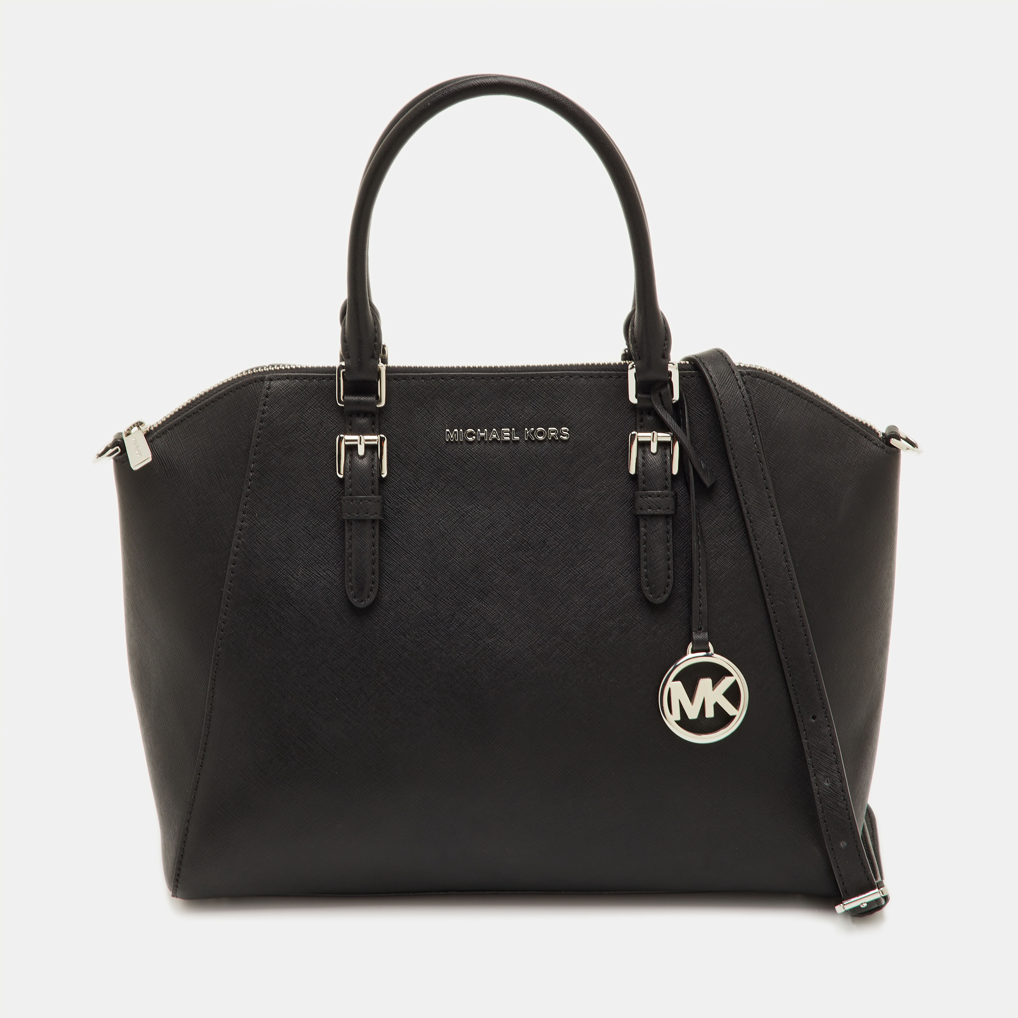 

Michael Kors Ciara Black Leather Satchel