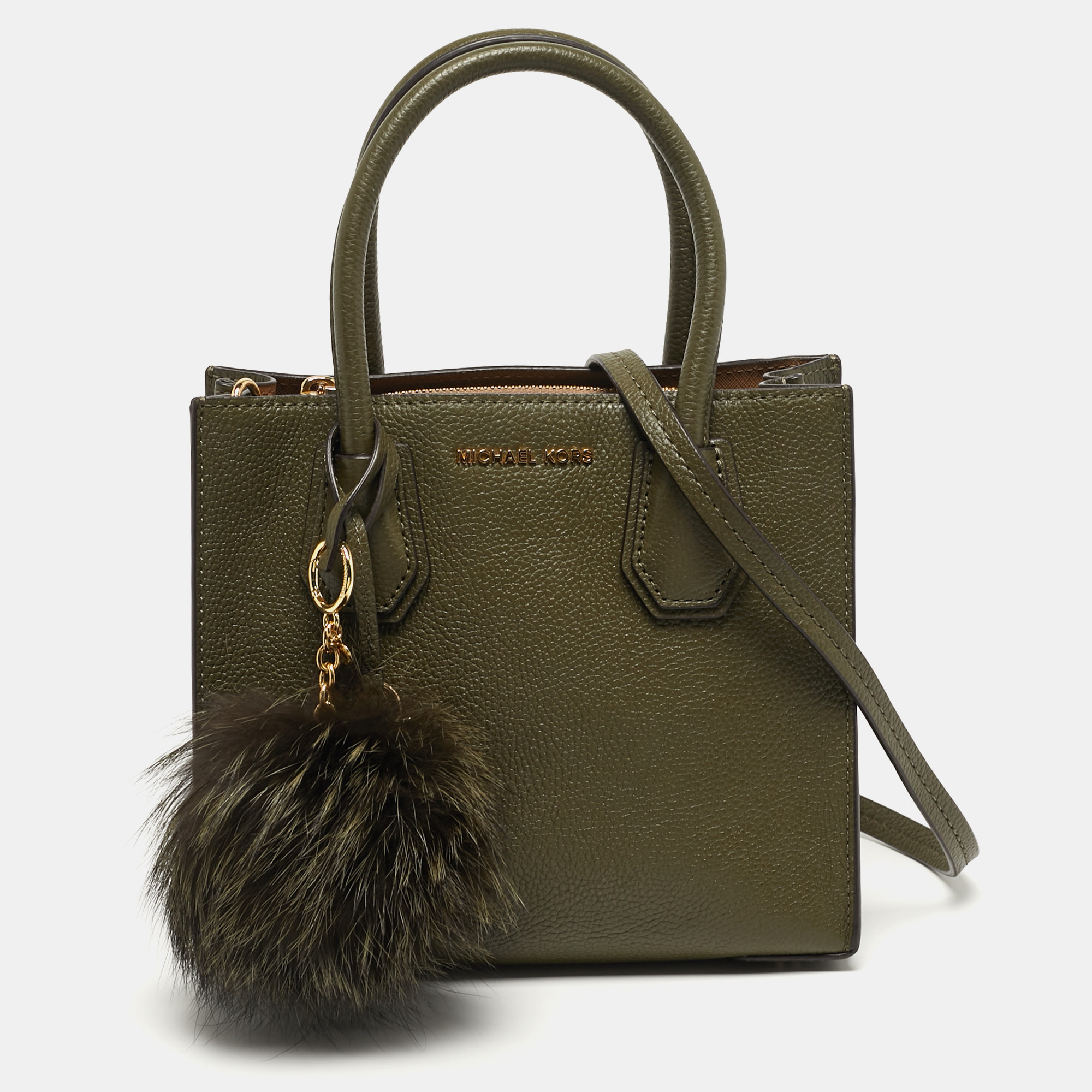 

Michael Kors Mercer  olive Green Leather Tote