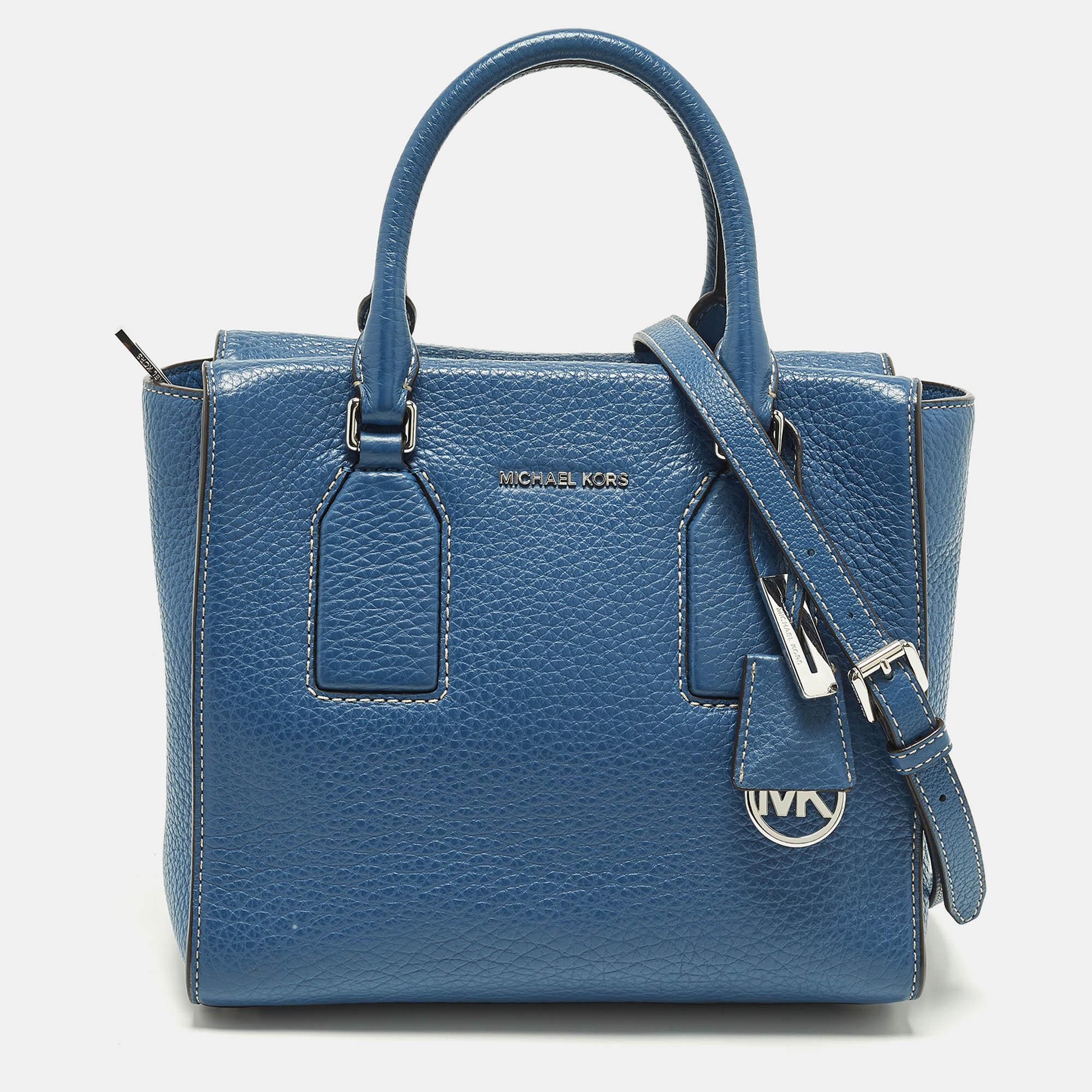 

Michael Kors Selby Blue Leather Tote
