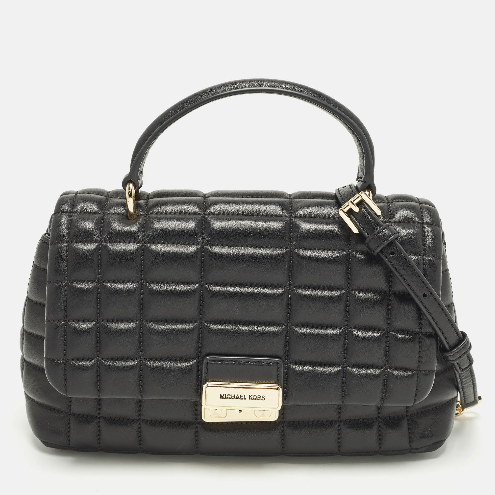 

Michael Kors Tribeca Black Quilted Leather Shoulder Bag
