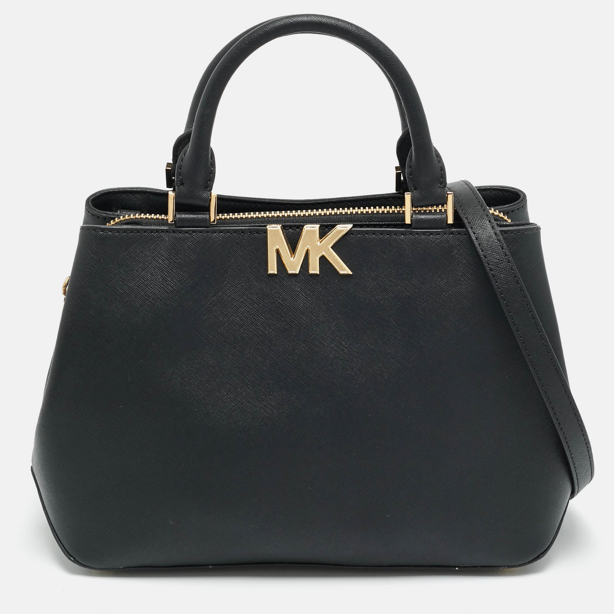 

Michael Kors Florence  Black Saffiano Leather Satchel