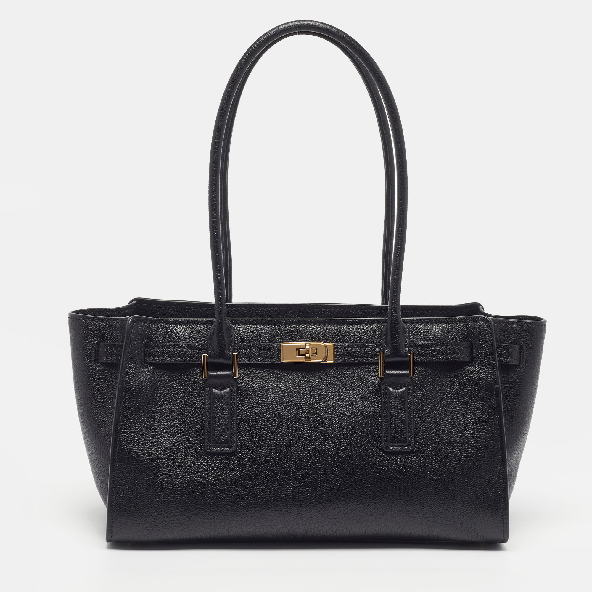 

Michael Kors Hamilton Moderne  Black Leather Satchel