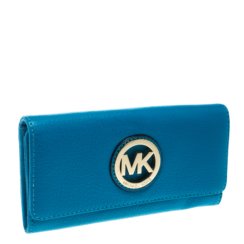 blue michael kors wallet