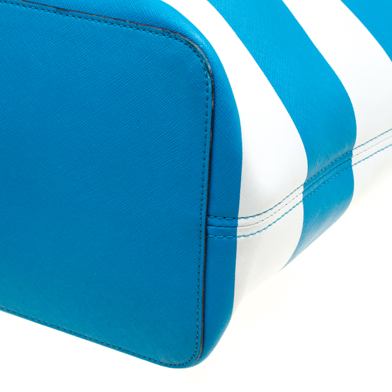 michael kors blue striped purse