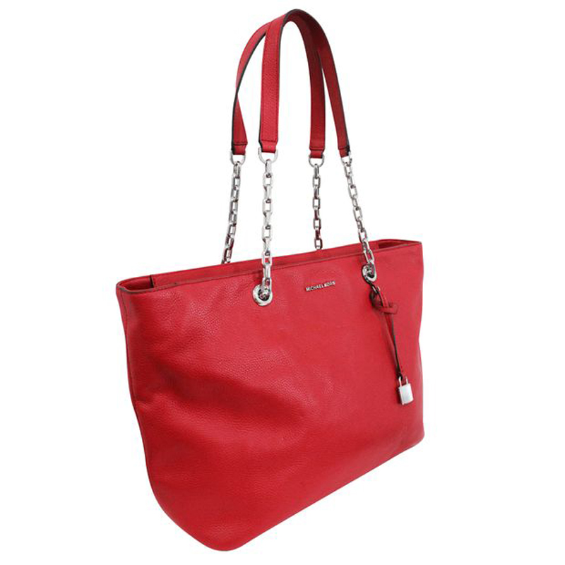 

Michael Kors Red Leather Mercer Tote