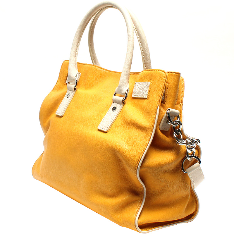 

Michael Kors Yellow Leather East West Hamilton Tote