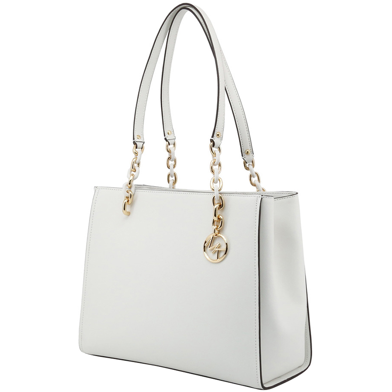 

Michael Kors White Leather Chain Tote