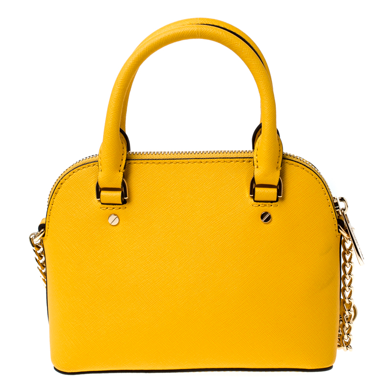 Michael Kors Yellow Leather Mini Emmy Cindy Crossbody Bag Michael Kors | TLC