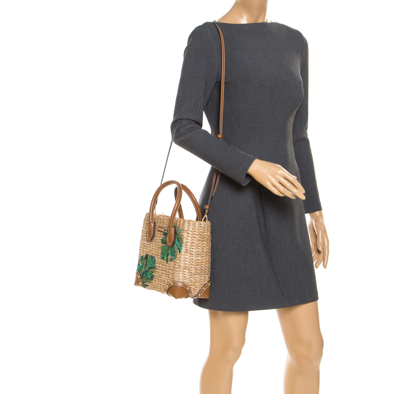 michael kors malibu straw tote