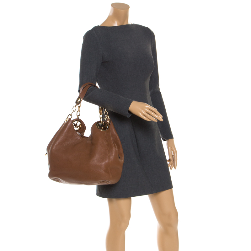 

MICHAEL Michael Kors Brown Leather Fulton Shoulder Bag