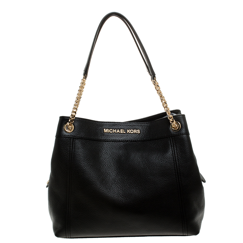 Michael Kors Black Leather Jet Set Item Chain Shoulder Bag Michael Kors ...