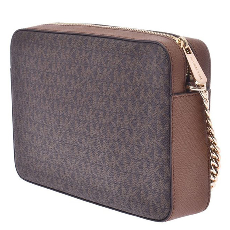 

Michael Kors Brown Signature Canvas Jet Set Shoulder Bag
