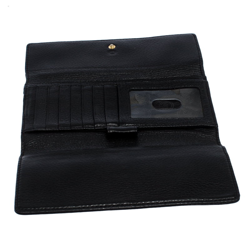 

Michael Kors Black Leather Trifold Flap Continental Wallet