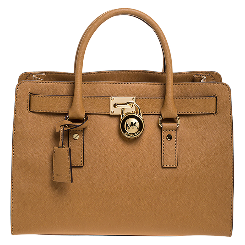MICHAEL Michael Kors Brown Leather Large Hamilton North South Tote