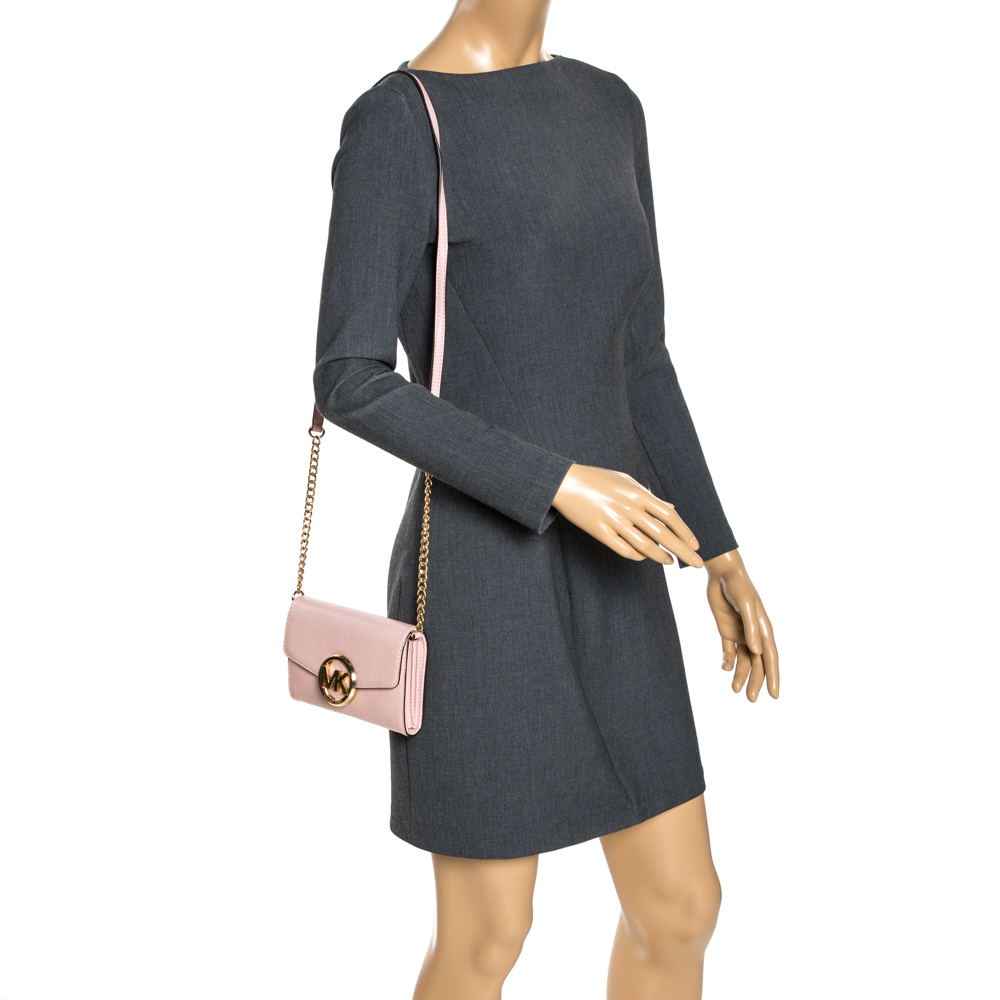

Michael Kors Pink Leather Crossbody Bag