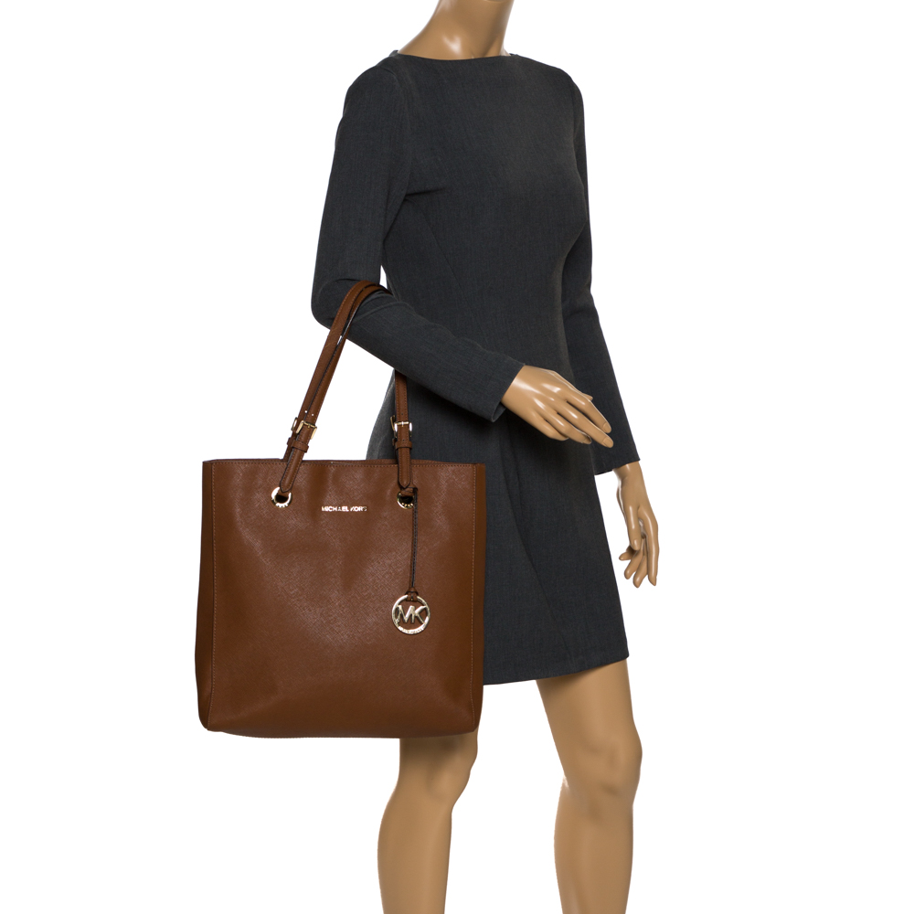 

Michael Kors Brown Leather Jet Set North South Tote