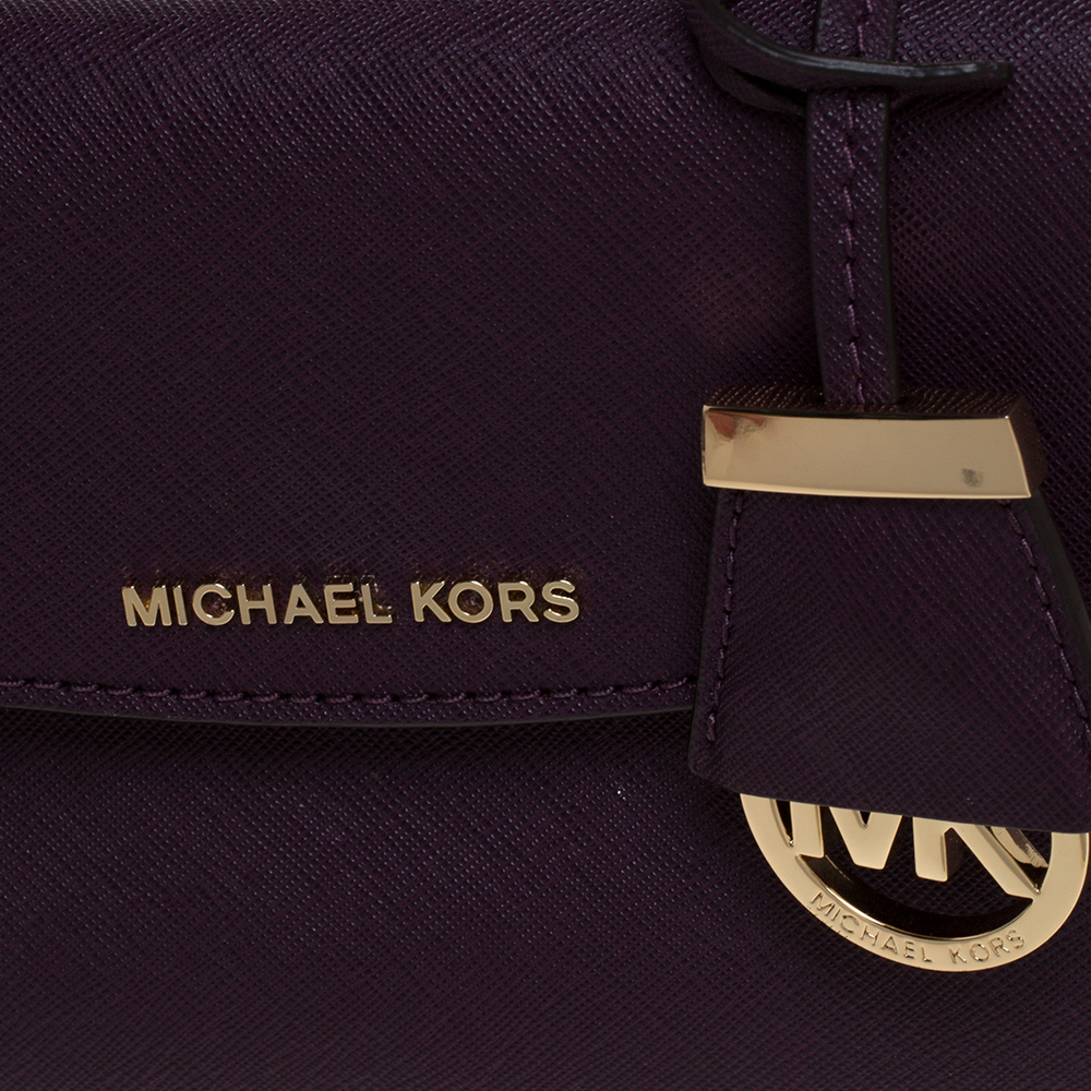 Michael Kors Purple Leather Extra Small Ava Crossbody Bag w/ Charm Michael  Kors | The Luxury Closet