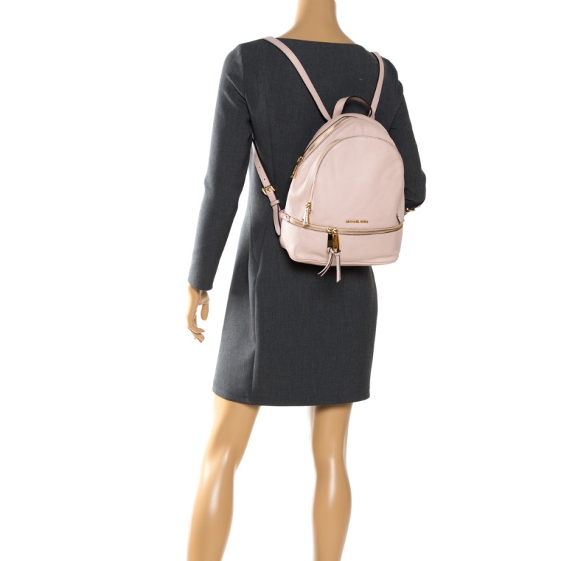 

Michael Kors Light Pink Leather Rhea Backpack