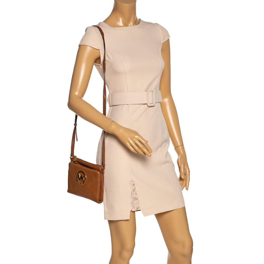 

Michael Kors Brown Leather Fulton Crossbody Bag