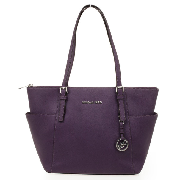 Pre Owned Michael Kors Jet Set Top-Zip Saffiano Tote
