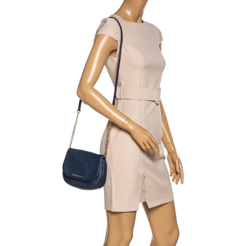 

Michael Kors Blue Leather Flap Crossbody Bag