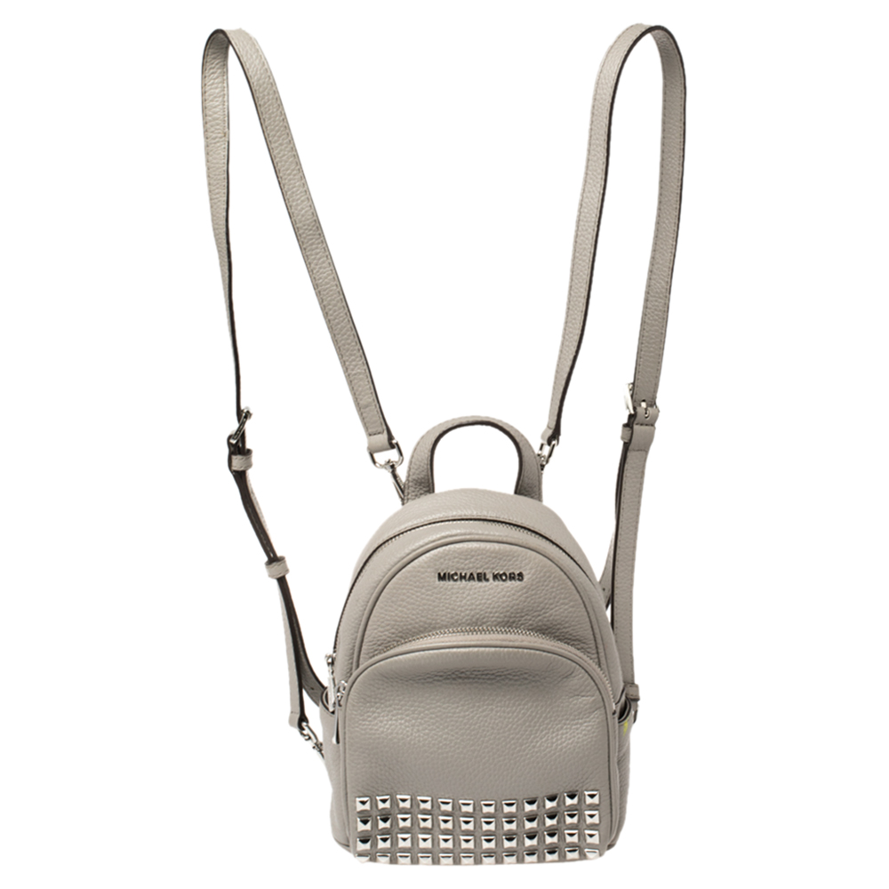 michael kors grey studded backpack