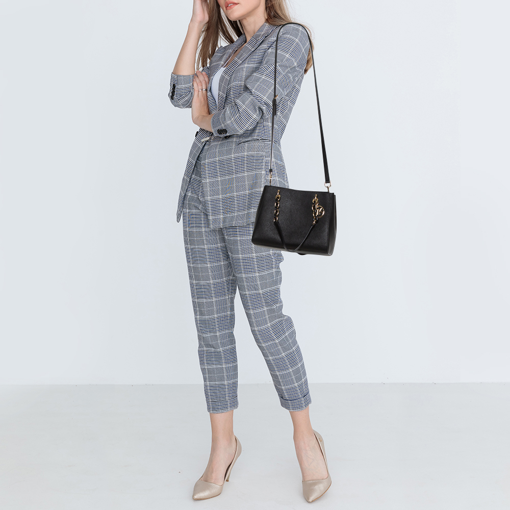 

Michael Kors Black Leather Small Cynthia Tote