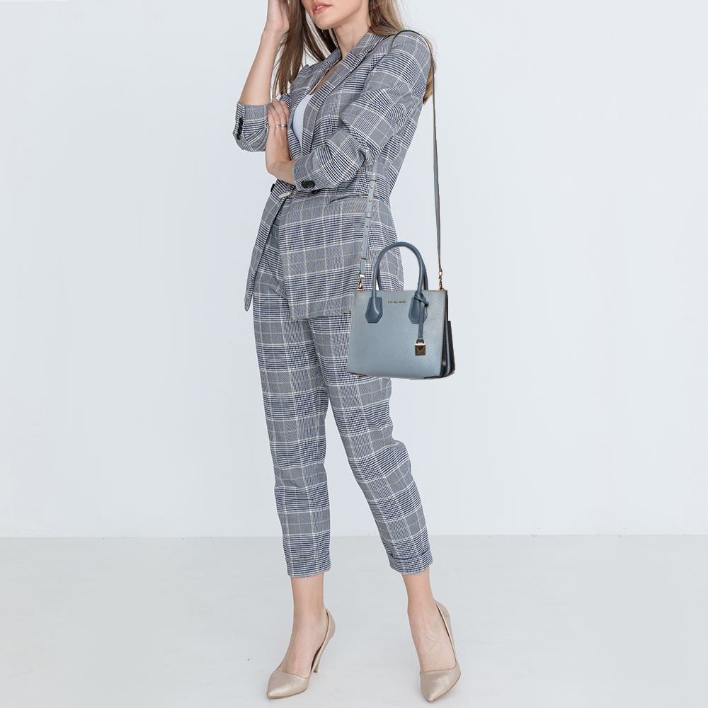 

Michael Kors Blue Leather Mini Mercer Tote