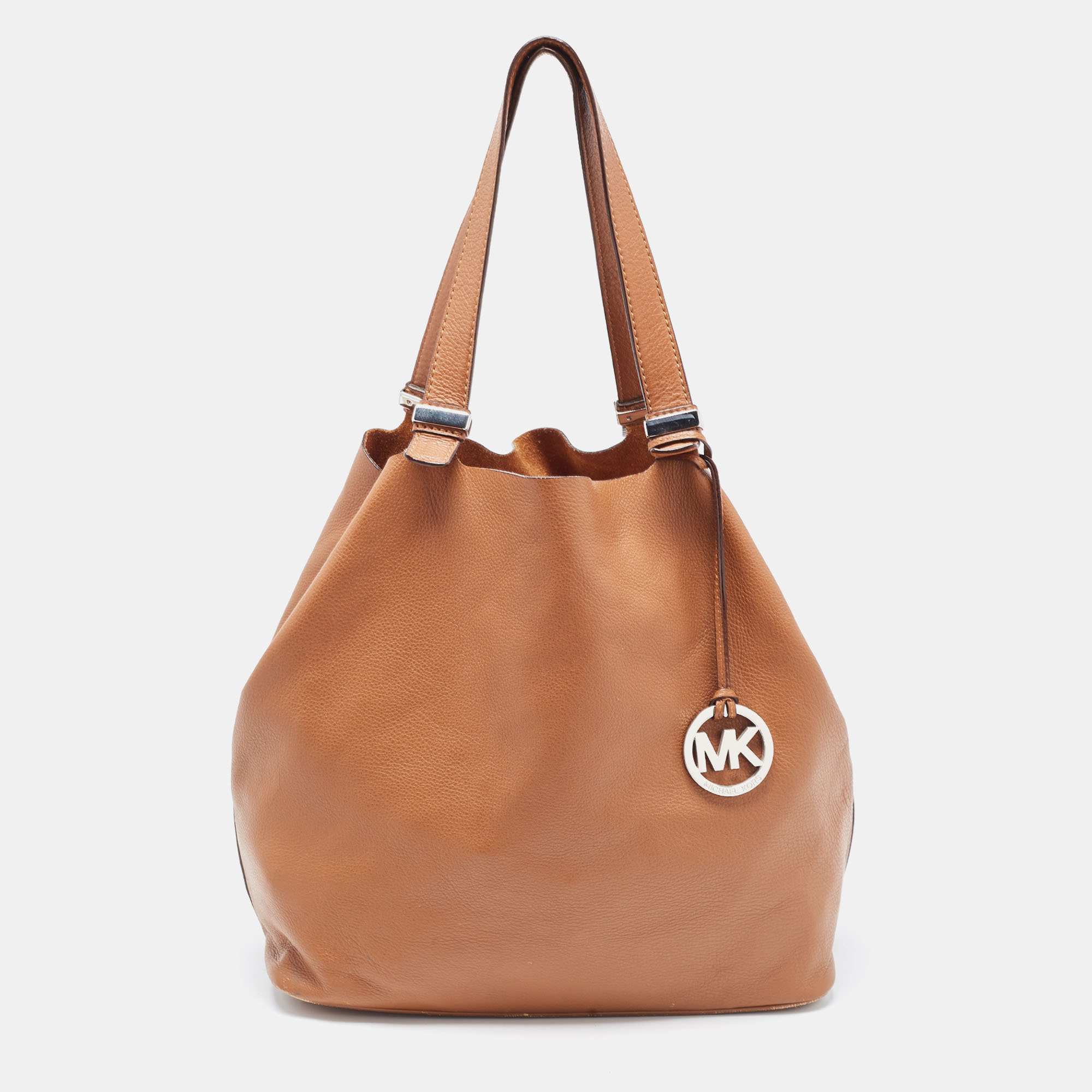 Pre-owned Michael Kors Brown Leather Bucket Tote
