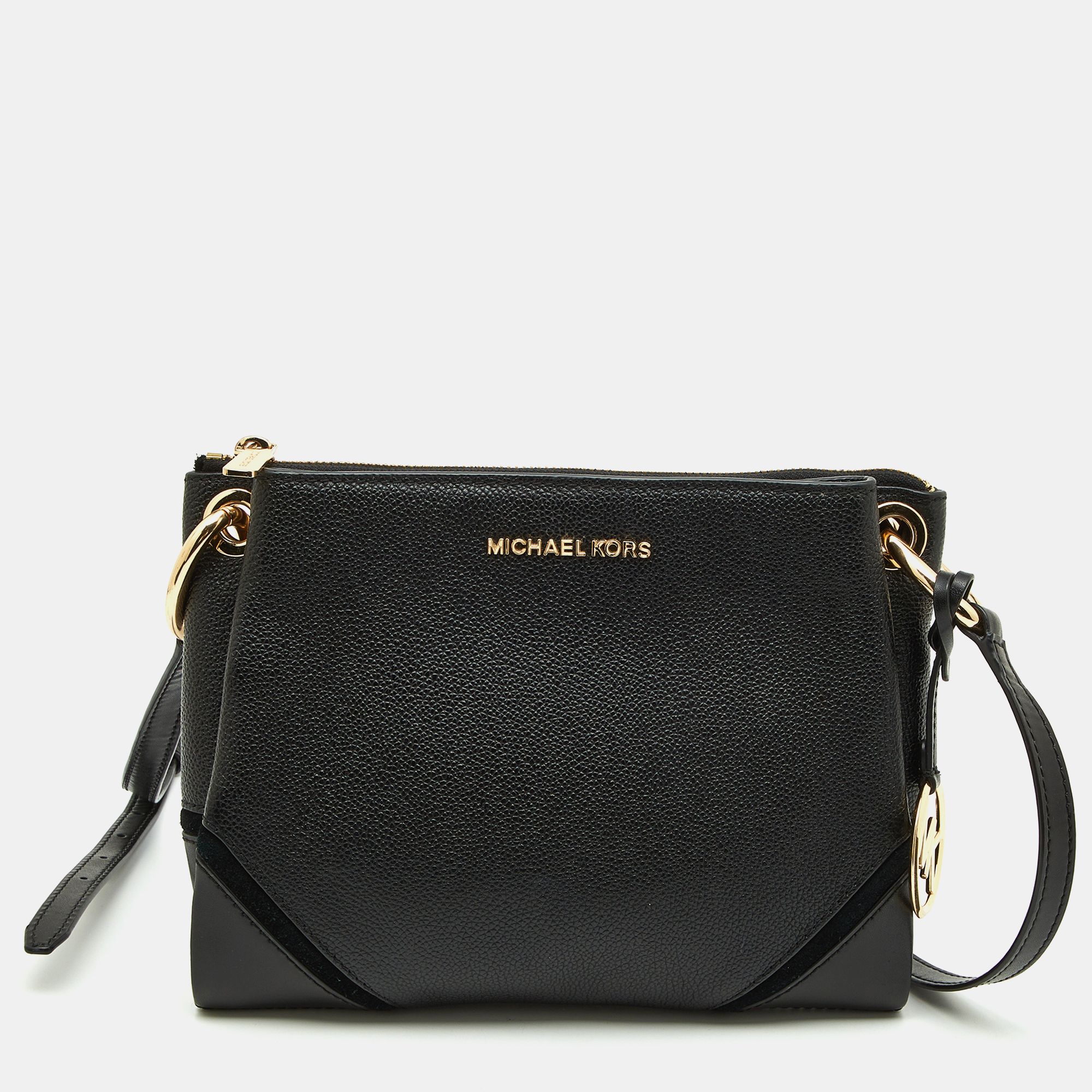 Pre-owned Michael Kors Black Leather Nicole Crossbody Bag
