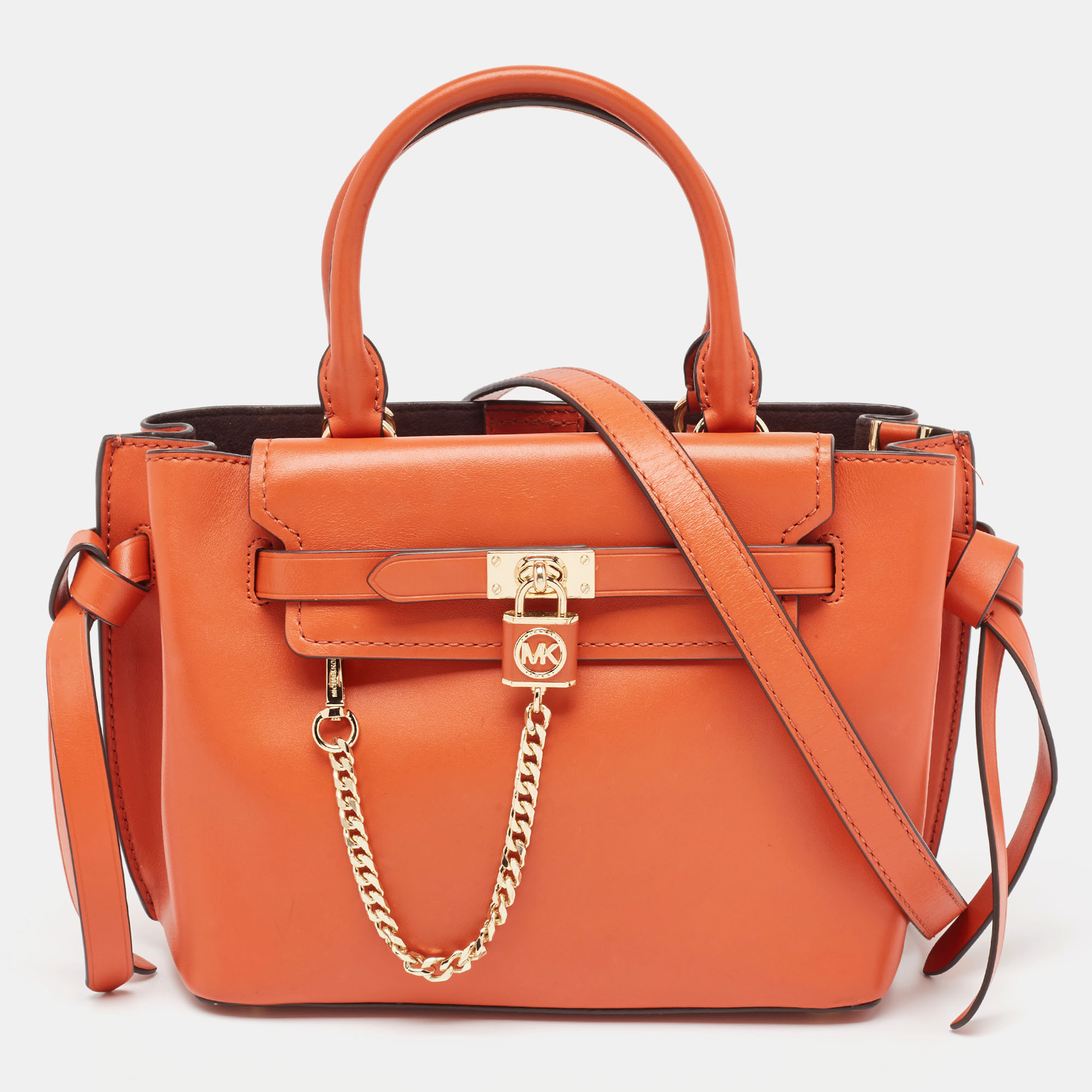 

Michael Kors Orange Leather Hamilton Legacy Tote