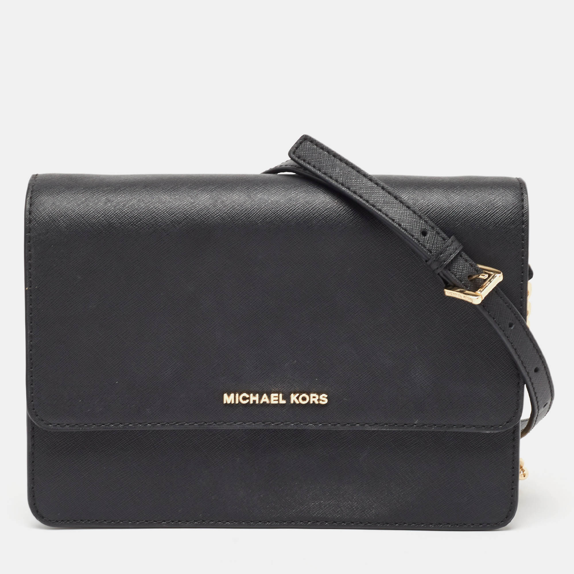 

Michael Kors Black Saffiano Leather  Daniela Crossbody Bag