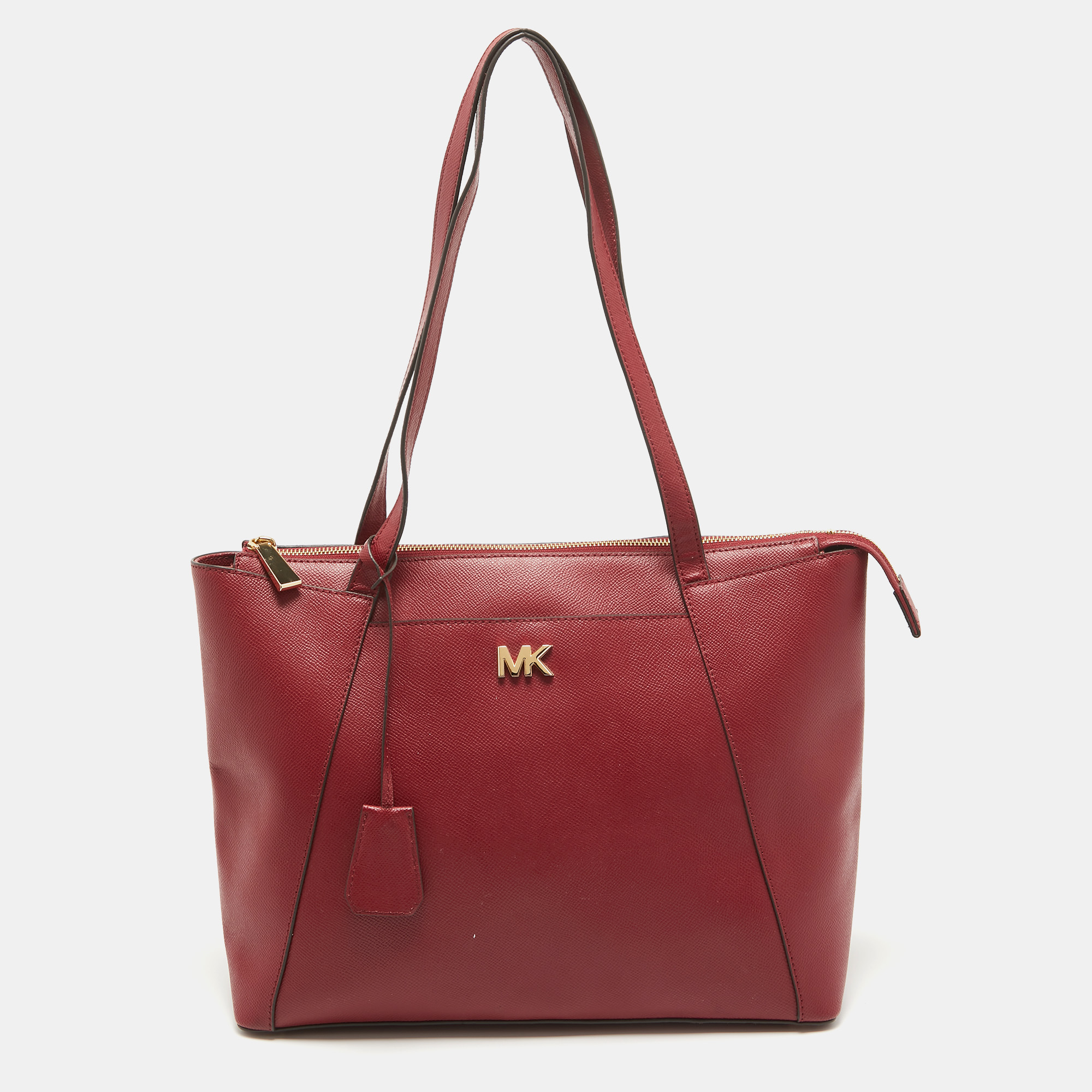 

Michael Kors Red Leather  East West Maddie Tote