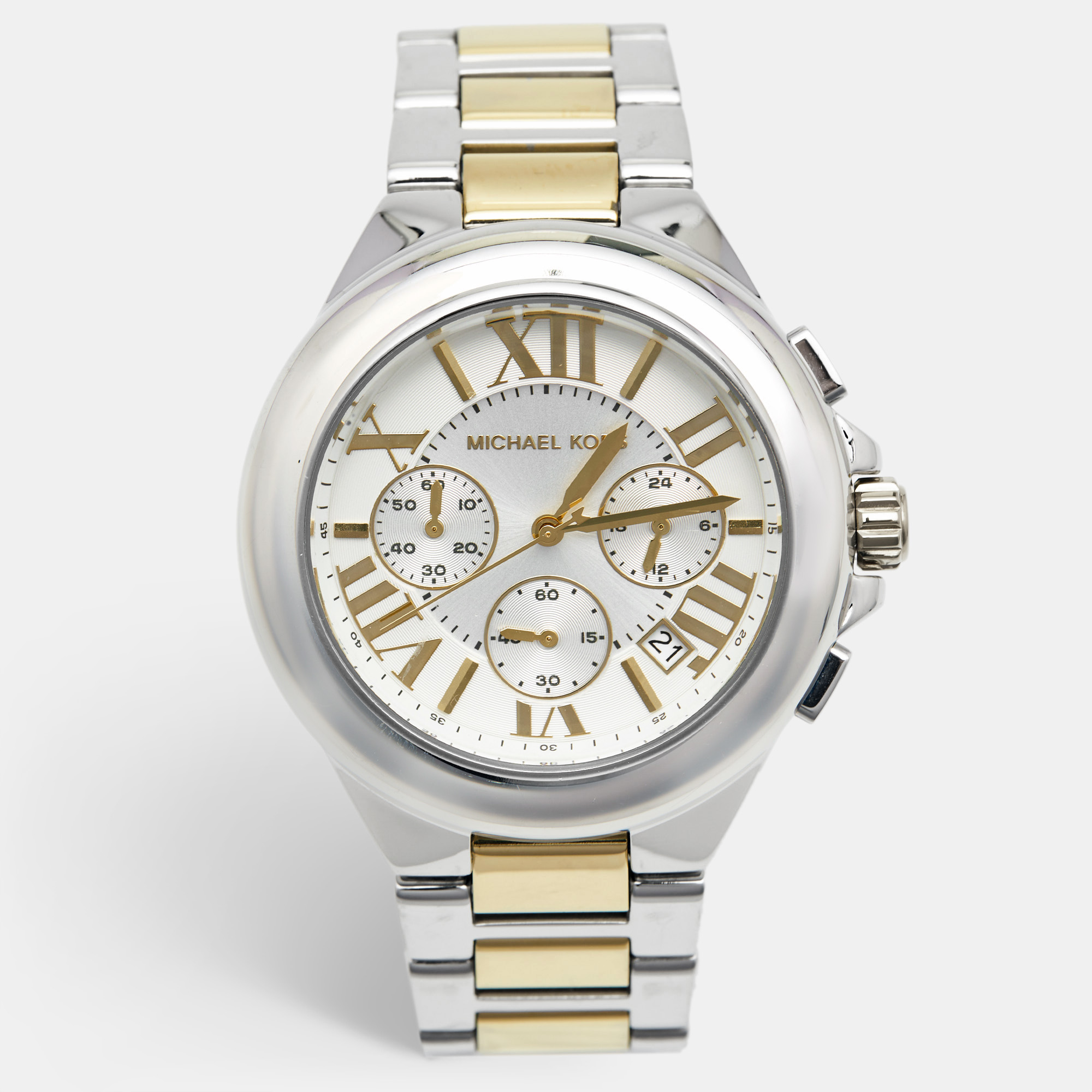 

Michael Kors Silver Two Tone Stainless Steel Camille MK5653 Women's Wristwatch, Multicolor